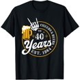 NEW LIMITED Cheer & Beer to 40 Years EST. 1984 40th Birthday Party Tee ...