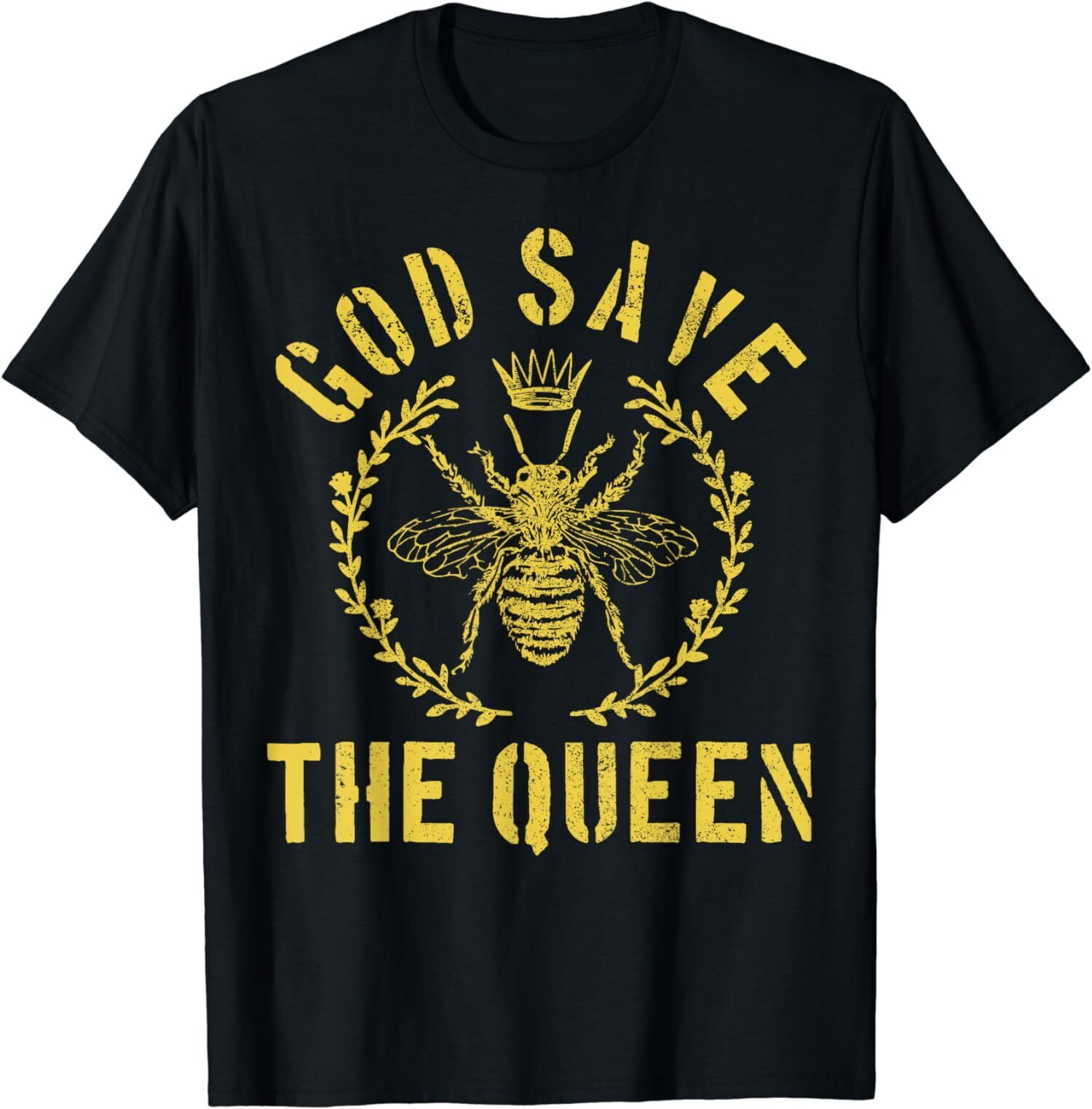 NEW LIMITED God Save The Queen Bee Queen Bee Funny Beekeeper TShirt