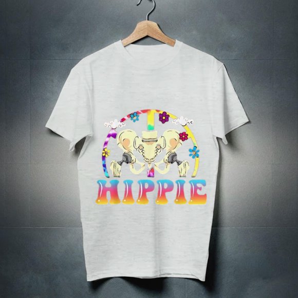 NEW LIMITED Hippie Hip Replacement Joint Surgery Funny Recovery Fun Gift T-Shirt