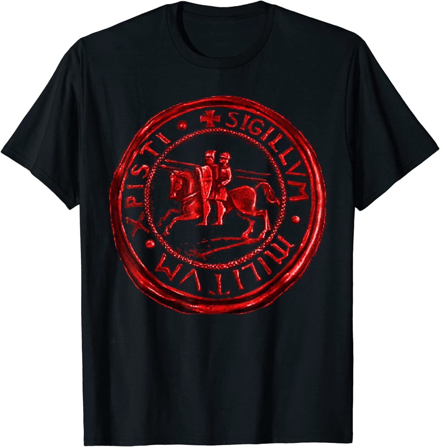 Knights Templar Crusader T-Shirt For Men - Soldiers Of Christ Graphic Tee - View #2