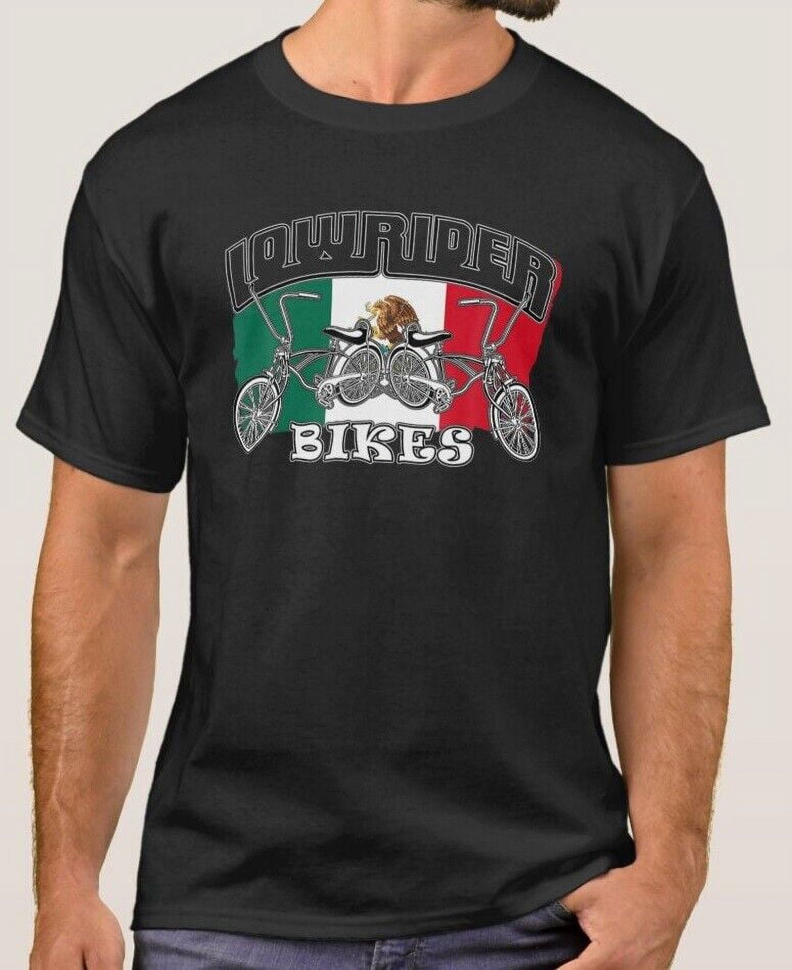 Low Rider Apparel NEW LIMITED Mens Low Rider Bicycle Mexico Flag Chicano Lowride T-Shirt ...