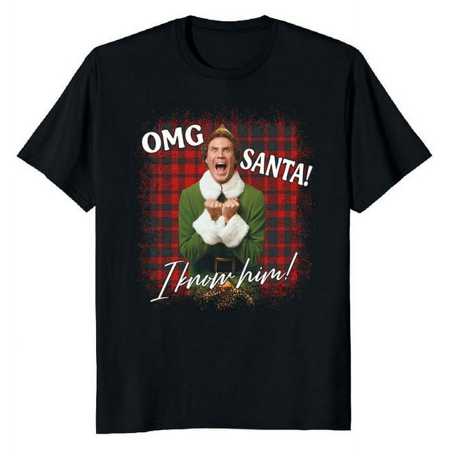 NEW LIMITED OMG Santa I know him Buddy Elf Funny Novelty Tee M3XL Fast