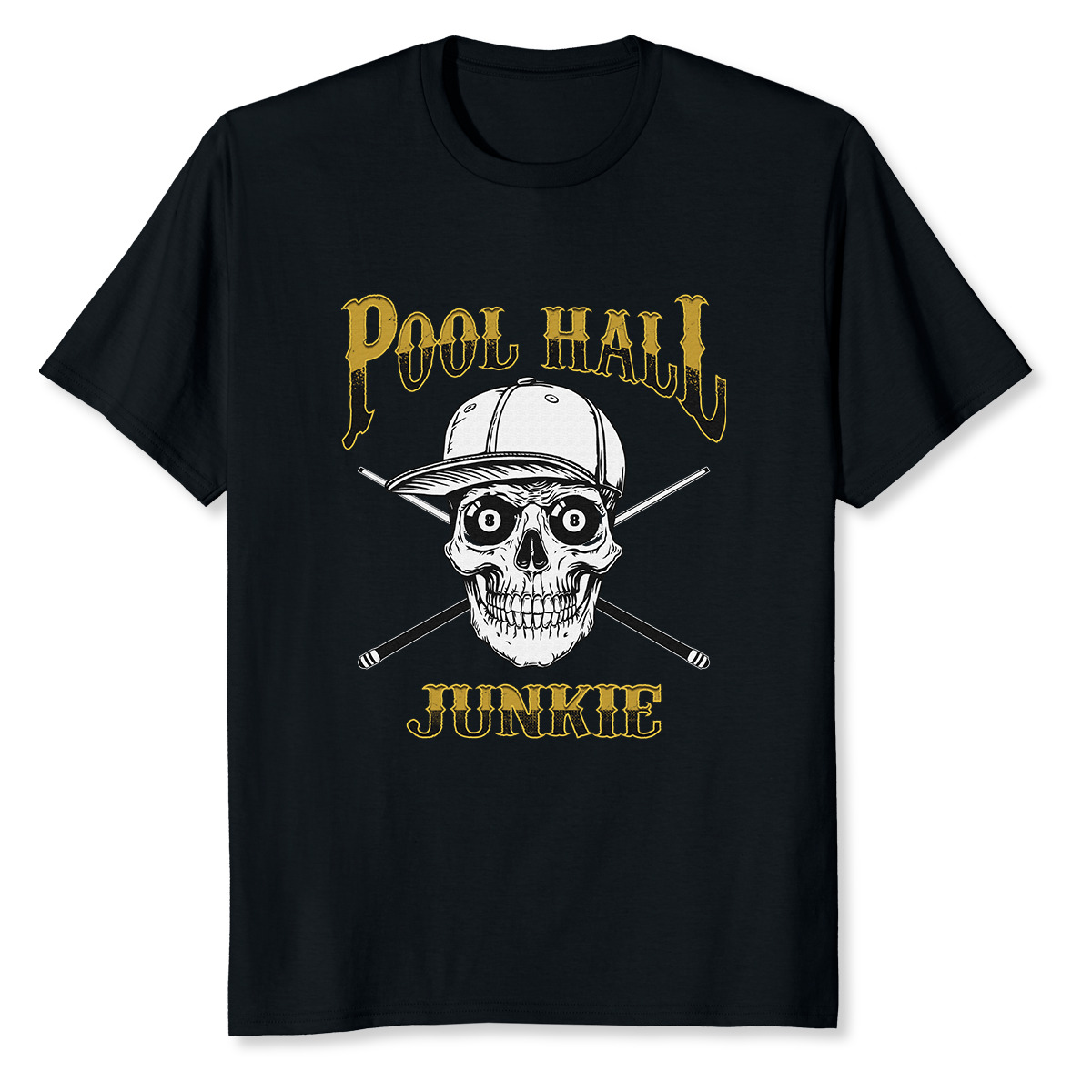 NEW LIMITED Pool Hall Junkie Funny Billiards TShirt