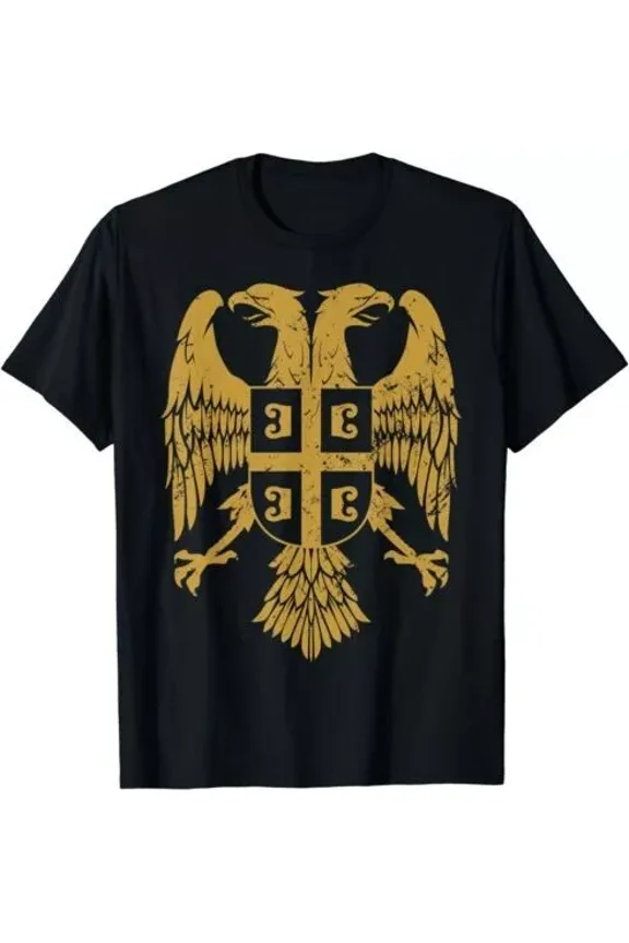 NEW LIMITED Serbian Double Headed Eagle A Serbia Coat Of Arms T-Shirt
