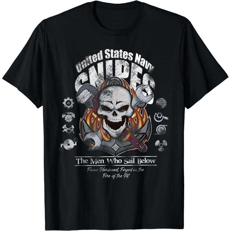 NEW LIMITED US Navy Snipes The Men Who Sail Below Skull Vintage T 