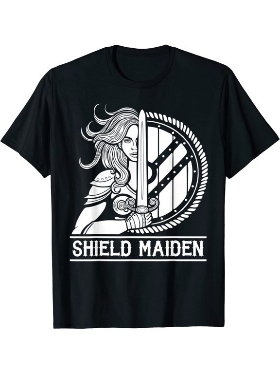 NEW LIMITED Viking Shield Maiden Female Warrior Norse Womens T-Shirt S-3XL