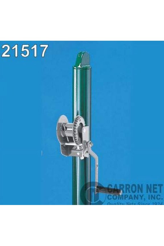 NEW LISTING - Tennis Net Accessories - Tennis Post with Reel - Complete Unit - Posts made of 2-7/8" OD. steel pipe, green; complete with Deluxe Post Reel, Ground sleeves, and aluminum top caps.