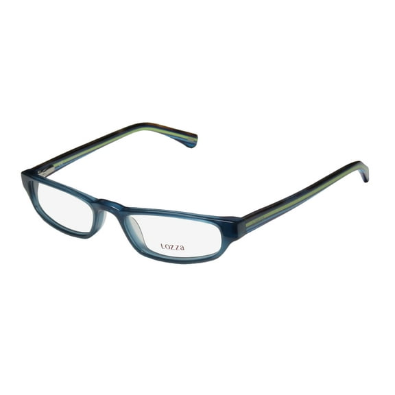 NEW LOZZA 1819N MENS/WOMENS DESIGNER FULL-RIM BLUE / MULTICOLOR SIGNATURE LOGO MUST HAVE TRENDY FRAME DEMO LENSES 50-18-145 SPRING HINGES EYEGLASSES/EYE GLASSES