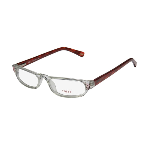 NEW LOZZA 1819SN WOMENS/LADIES DESIGNER FULL-RIM CLEAR / RED FASHIONABLE VISION CARE FULL-RIM FRAME DEMO LENSES 50-18-145 FLEXIBLE HINGES EYEGLASSES/SPECTACLES