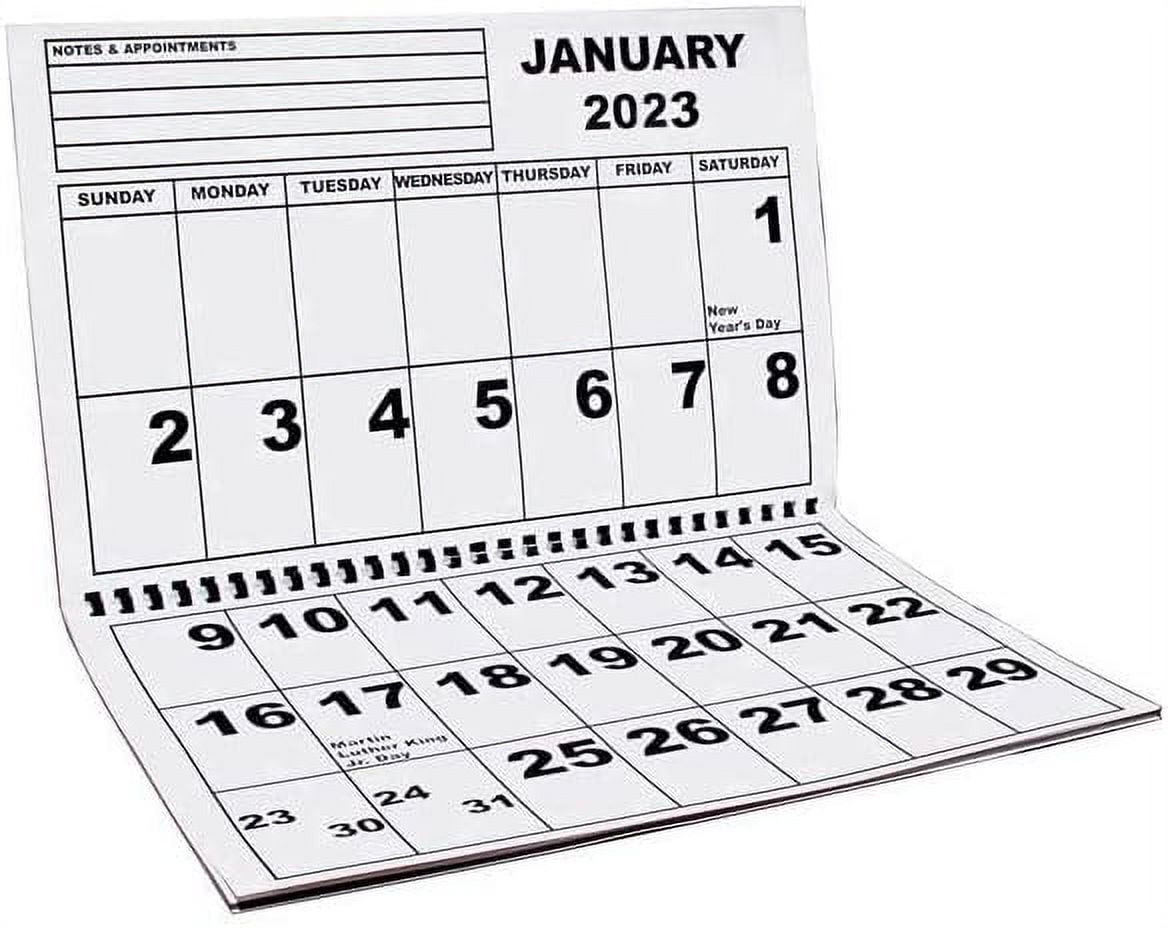 NEW Large Print Wall Calendar 2023 With Large Boxes, Heavy Paper