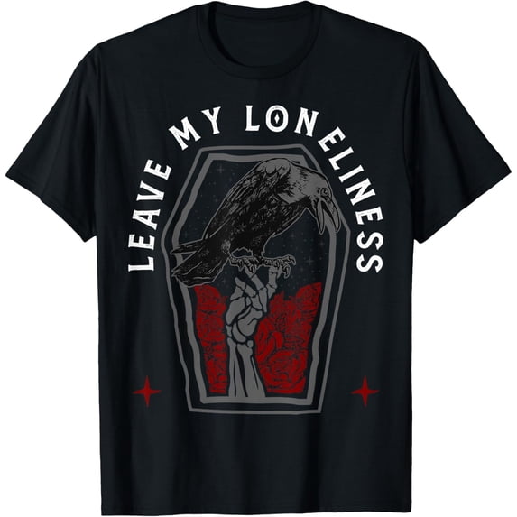 Raven Application NEW Leave My Raven Loneliness Tarot Card Skeleton T-Shirt - Walmart.com