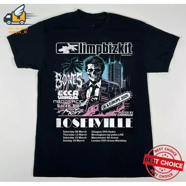 NEW! Limp Bizkit Tour 2025 Gift For Fans All Size S to 3XL T-Shirt
