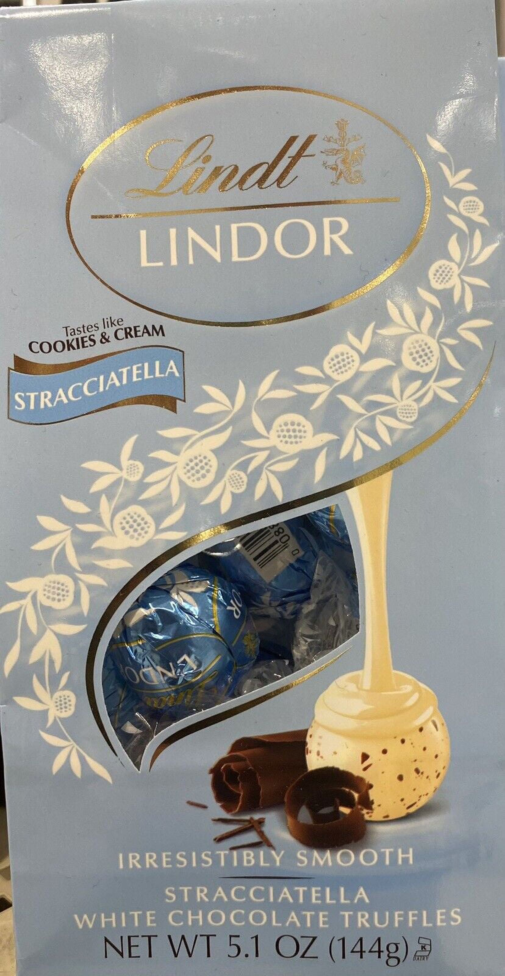 NEW Lindt Lindor STRACCIATELLA CHOCOLATE Truffles 5.1 oz Bag Cookies