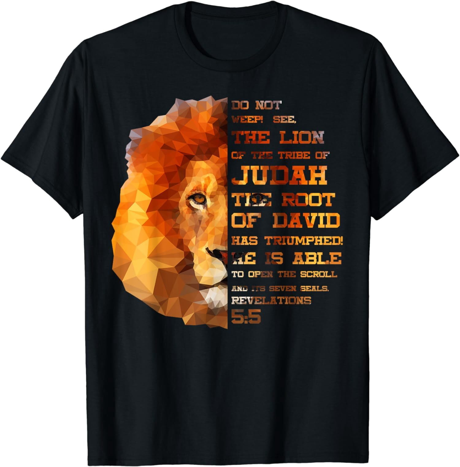 NEW Lion Tribe of Judah Hebrew Christ Revelations 5:5 Design Shirt S ...