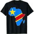 NEW Love Democratic Republic of Congo RDC DRC Flag Africa Map TShirt S