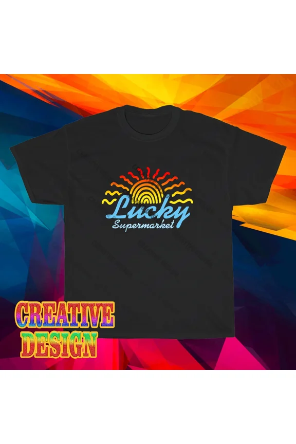NEW! Lucky Stores Supermarket Logo Long Sleeve T-Shirt Funny Size S to 5XL
