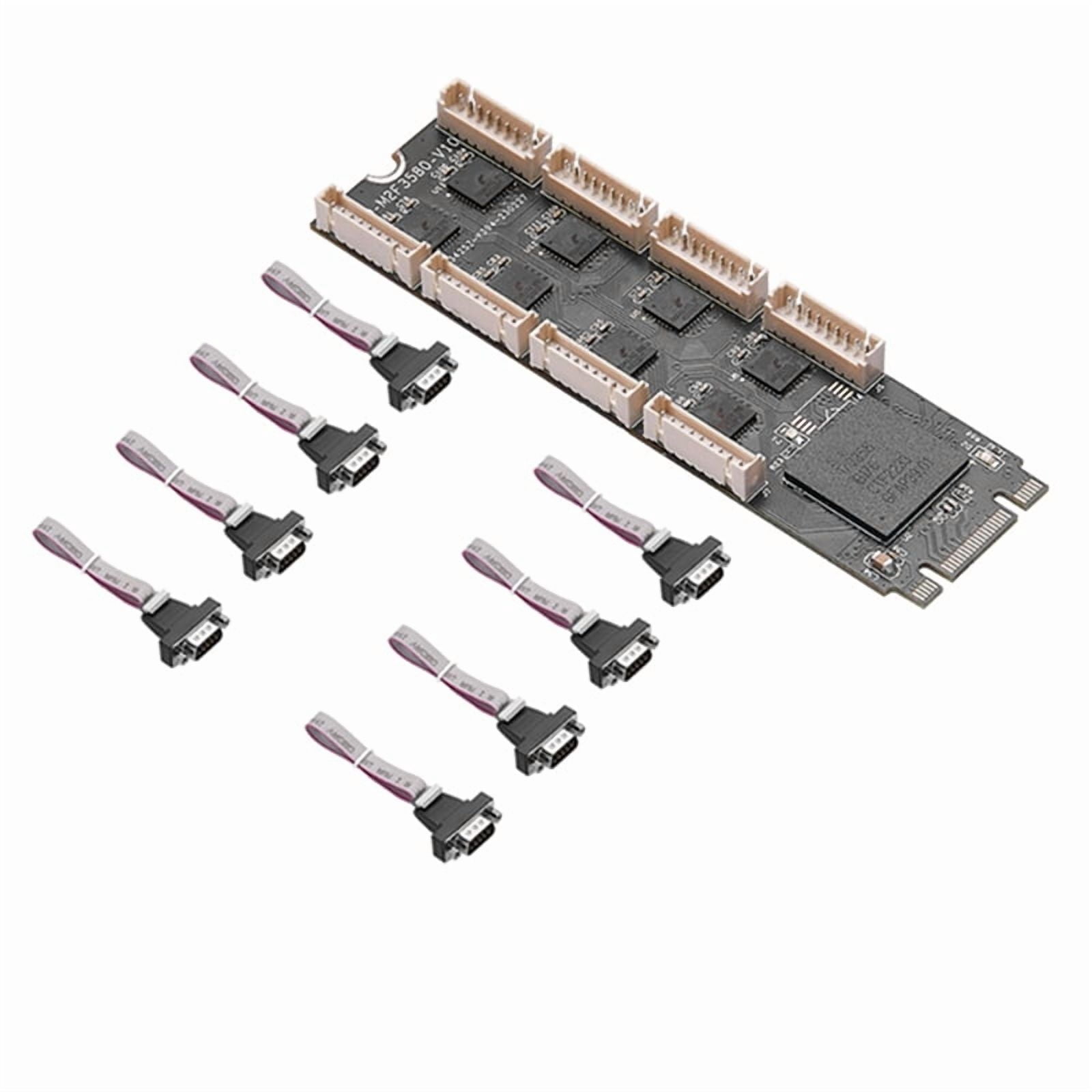 Serial Riser NEW M2- to 8 Port RS232 Serial Expansion Card Riser- Adapter Support M2 ...