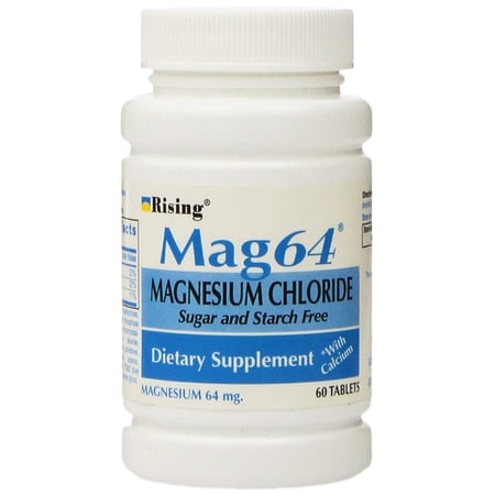 NEW MAG 64 MAGNESIUM CHLORIDE WITH CALCIUM 60 TABLETS (6 Bottles = 360 Tablets)