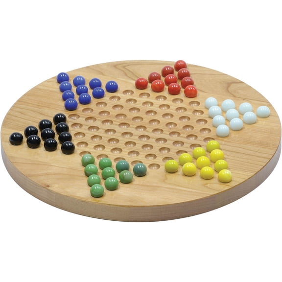 NEW MAPLE LANDMARK DELUXE GAME Solid Cherry Wooden CHINESE CHECKERS