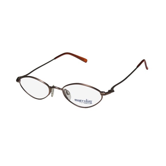 NEW MARCOLIN 2031 MENS/WOMENS CAT EYE FULL-RIM TITANIUM MATTE BROWN TITANIUM LIGHT WEIGHT CAT EYE FRAME DEMO LENSES 46-18-140 EYEGLASSES/GLASSES