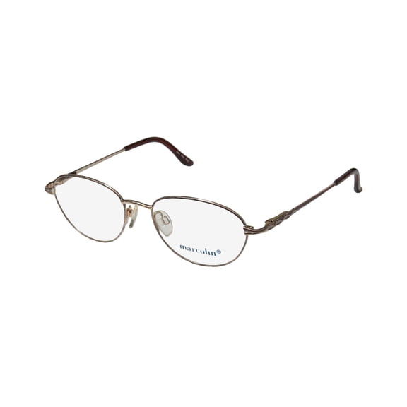NEW MARCOLIN 7210 MENS/WOMENS DESIGNER FULL-RIM GOLD / MULTICOLOR VINTAGE CLASSIC & ELEGANT FROM 90S FRAME DEMO LENSES 54-17-140 FLEXIBLE HINGES EYEGLASSES/GLASSES