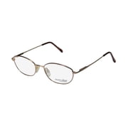 NEW MARCOLIN 7218 MENS/WOMENS DESIGNER FULL-RIM GOLD / ROSE RETRO VINTAGE CLASSIC STYLE OLD STOCK FRAME DEMO LENSES 52-18-135 FLEXIBLE HINGES EYEGLASSES/SPECTACLES