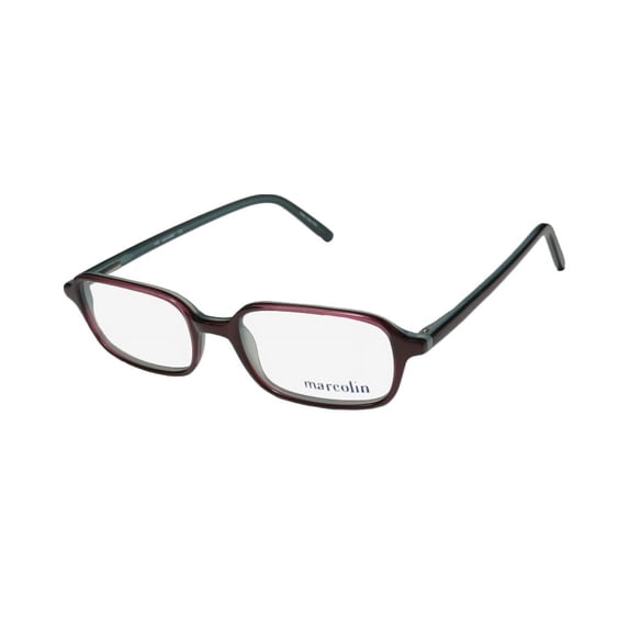 NEW MARCOLIN 771 MENS/WOMENS DESIGNER FULL-RIM BURGUNDY / GREEN CASUAL MODERN COLOR COMBINATION FRAME DEMO LENSES 48-18-135 SPRING HINGES EYEGLASSES/SPECTACLES