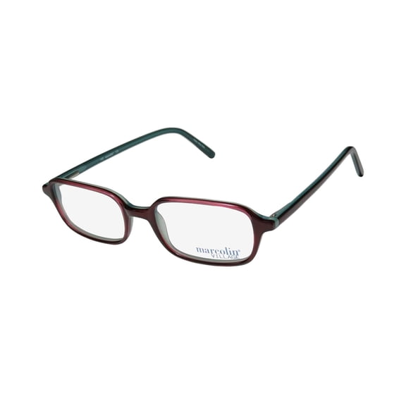 NEW MARCOLIN 771 MENS/WOMENS DESIGNER FULL-RIM BURGUNDY / GREEN CASUAL MODERN COLOR COMBINATION FRAME DEMO LENSES 50-18-140 SPRING HINGES EYEGLASSES/EYEWEAR
