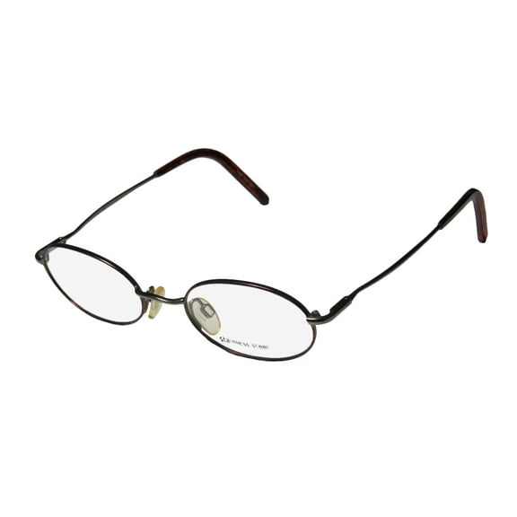 NEW MARCOLIN VILLAGE 6715 MENS/WOMENS DESIGNER FULL-RIM GUNMETAL / BROWN AMERICAN VINTAGE ANTIQUE 90S FRAME DEMO LENSES 49-18-135 SPRING HINGES EYEGLASSES/EYEWEAR