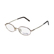 NEW MARCOLIN VILLAGE 73 MENS/WOMENS OVAL FULL-RIM GOLD / HAVANA STAINLESS STEEL STUNNING FRAME DEMO LENSES 49-18-135 SPRING HINGES EYEGLASSES/EYEGLASS FRAME