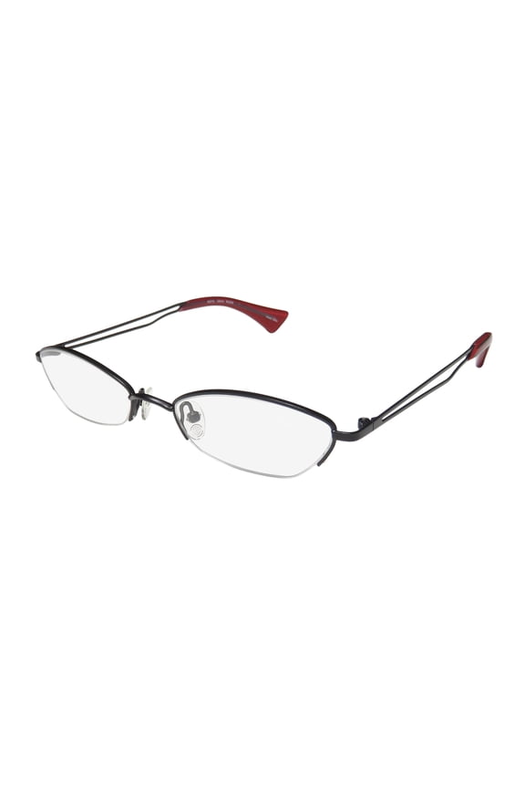 NEW MAX STUDIO MX132 WOMENS/LADIES DESIGNER HALF-RIM BLACK GORGEOUS OPHTHALMIC HALF-RIMLESS HOT FRAME DEMO LENSES 49-18-135 EYEGLASSES/SPECTACLES
