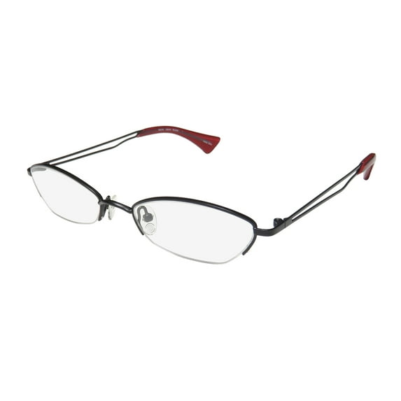NEW MAX STUDIO MX132 WOMENS/LADIES DESIGNER HALF-RIM BLACK GORGEOUS OPHTHALMIC HALF-RIMLESS HOT FRAME DEMO LENSES 49-18-135 EYEGLASSES/SPECTACLES