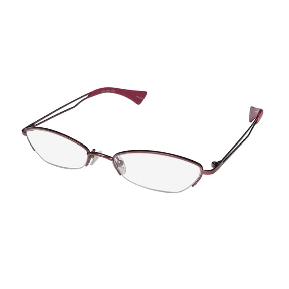 NEW MAX STUDIO MX132 WOMENS/LADIES DESIGNER HALF-RIM PLUM GORGEOUS OPHTHALMIC HALF-RIMLESS HOT FRAME DEMO LENSES 49-18-135 EYEGLASSES/EYEWEAR
