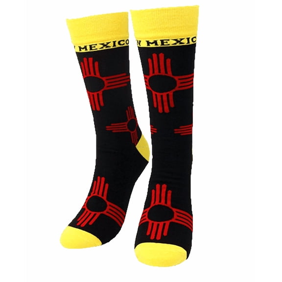 New Mexico Zia Black Knit Sock