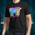 thumbnail image 1 of NEW! MTV Fluorescent Logo Long Sleeve T-Shirt Funny Size S to 5XL, 1 of 2