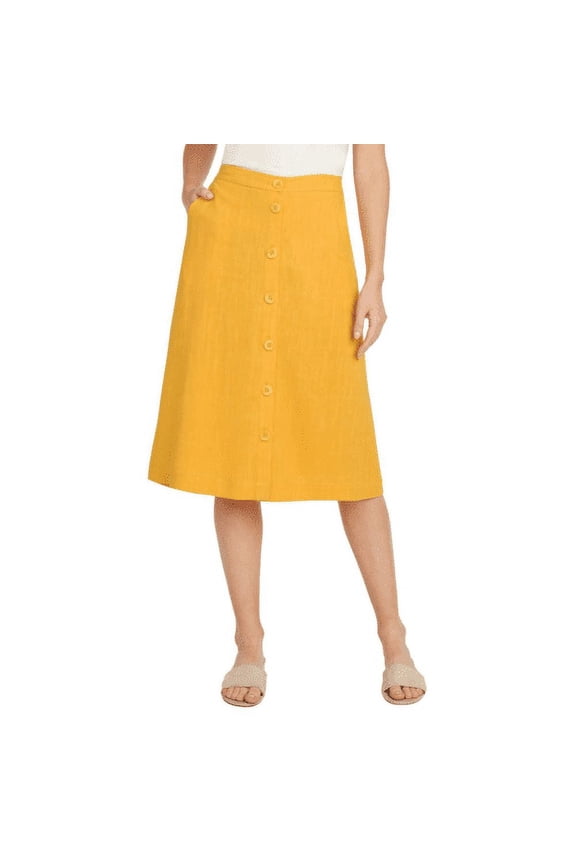 NEW!!! Matty M Ladies' Button Front Skirt (Honey & XL)