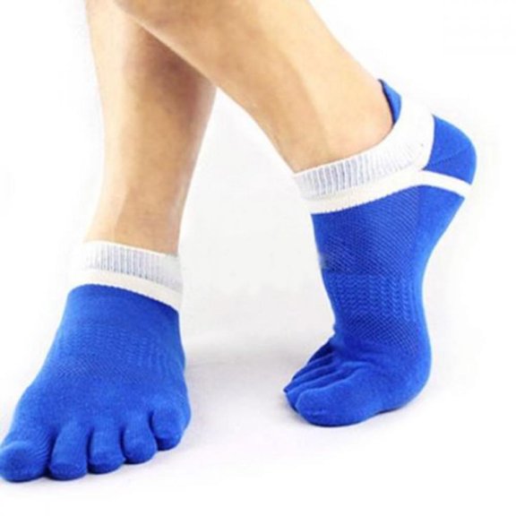 NEW Men\'s Breathable Cotton Toe Socks Pure Sports Comfortable 5 Finger Toe Sock 24-26