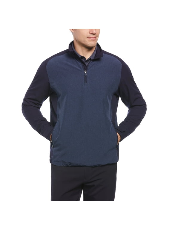NEW Men's Callaway Golf Heathered Block 1/4 Zip Peacoat Heather 3XL