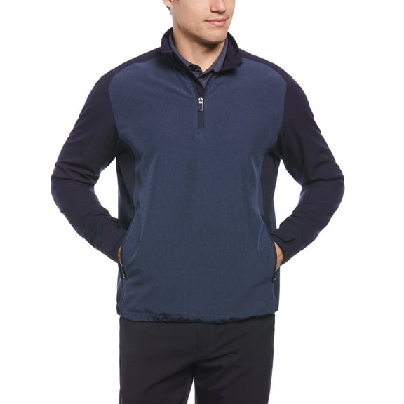 NEW Men's Callaway Golf Heathered Block 1/4 Zip Peacoat Heather XL