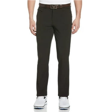 NEW Men's Callaway Horizontal Texture  5 Pocket Golf Pants Black Heather 30 X 30