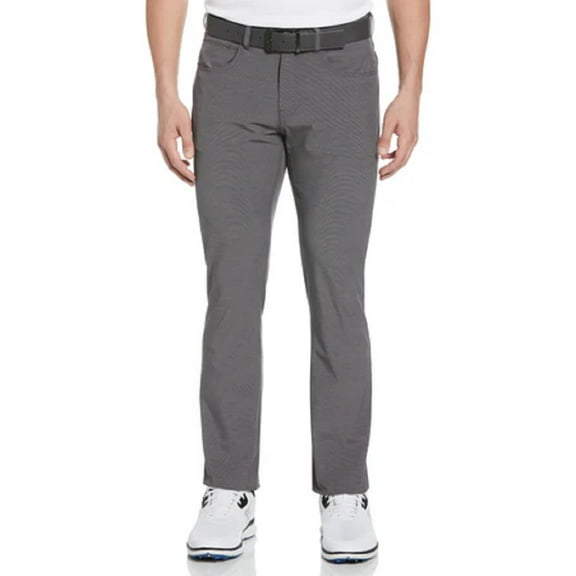 Callaway Golf Men's Everplay 5-Pocket Flat Front Pants, 34Wx32L Gray Heather -