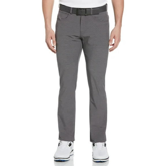 Callaway Golf Men's Everplay 5-Pocket Flat Front Pants, 38Wx32L Gray Heather -