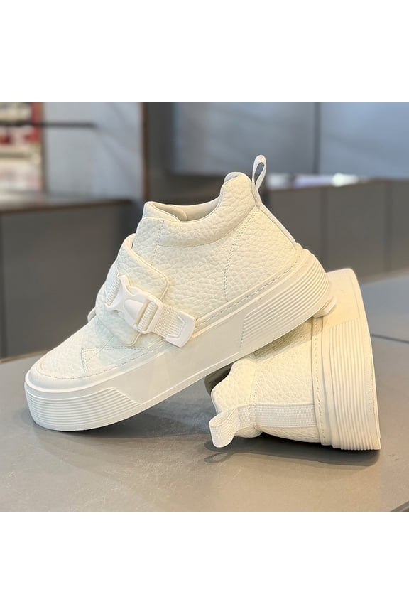 NEW|Men's Chunky Platform Sneakers Cushioned Insole & Minimalist All-Season Footwear with Thick PVC/ Sole - Low-Top Streetwear Shoes, for, Urban Style (/)