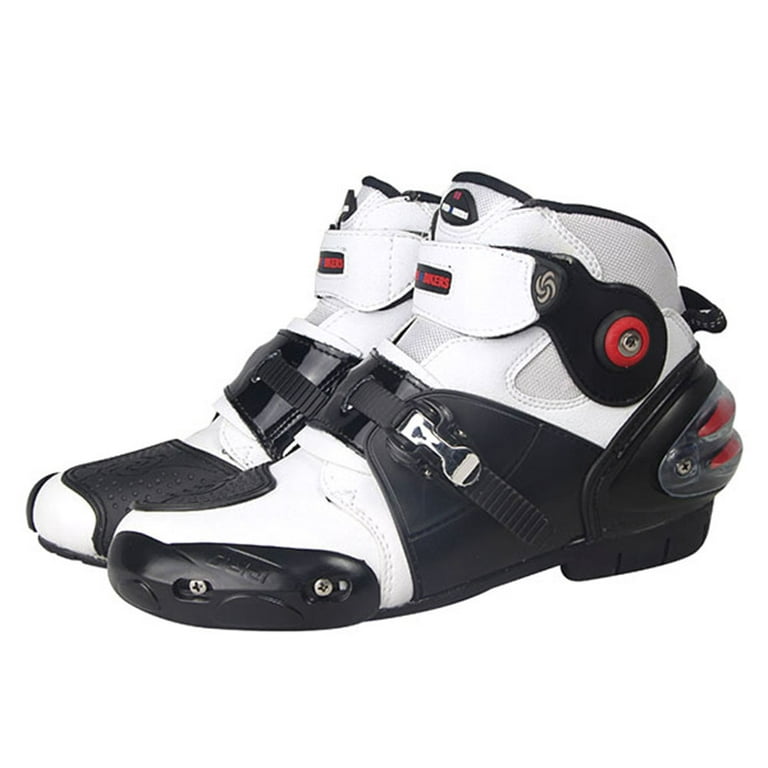 NEW Men's Motorcycle Racing Boots A9003 White US EU 42 UK