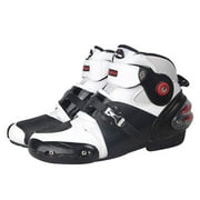 NEW Men's Motorcycle Racing Boots A9003 White US 9 EU 42 UK 8