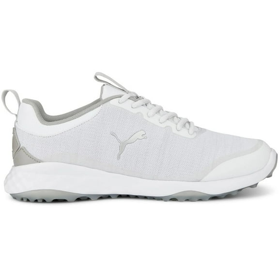 NEW Men's Puma Fusion Pro Golf Shoes 378331 White / Silver - Size 10 XW