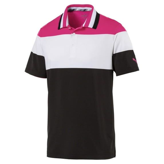 NEW Men's Puma Nineties Golf Polo Shirt Fuchsia Purple Size XL
