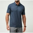 thumbnail image 1 of TravisMathew mens  The Heater Polo Shirt, l, Blue, 1 of 3