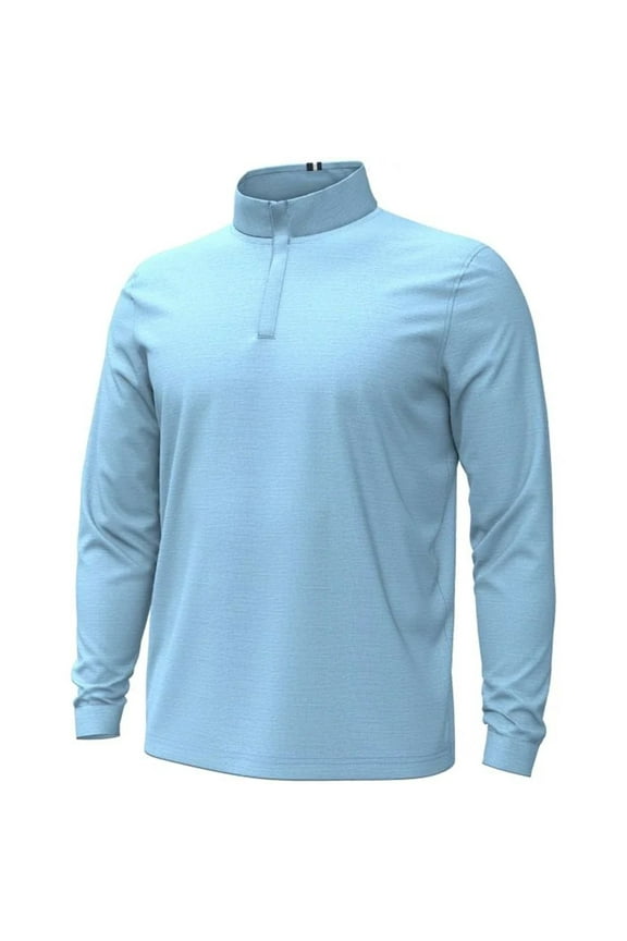 NEW Men's Under Armour Golf Playoff 3.0 Heather 1/4 Zip Horizon Blue XL