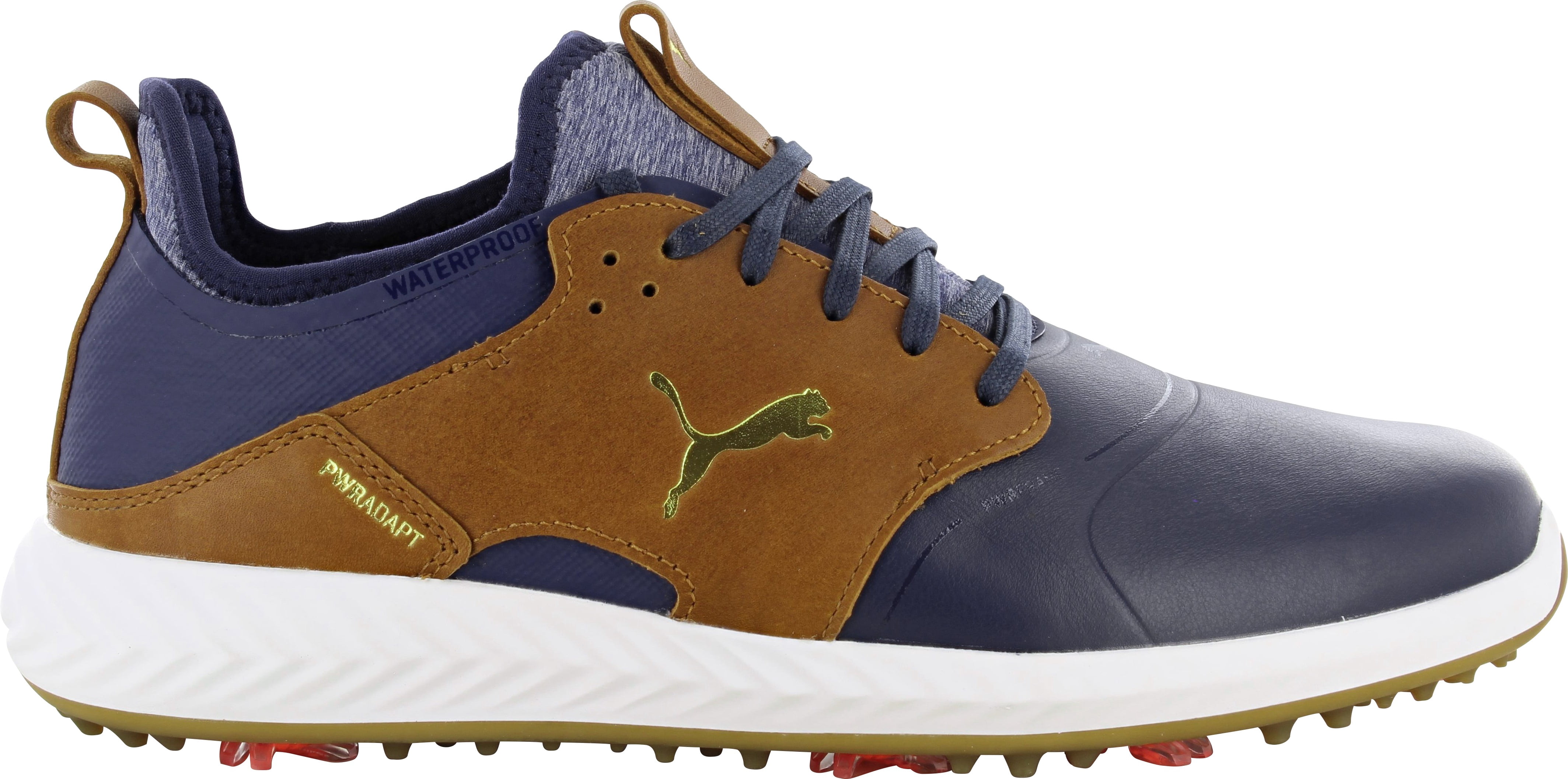【新品未使用】PUMA PWRADAPT CRAFTED 25.0㎝ NEW Mens Puma Ignite PWRADAPT Caged Golf Shoes White / Peacoat